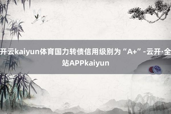 开云kaiyun体育国力转债信用级别为“A+”-云开·全站APPkaiyun